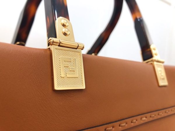 Fendi Large Sunshine Tote Tan Bag - Image 8
