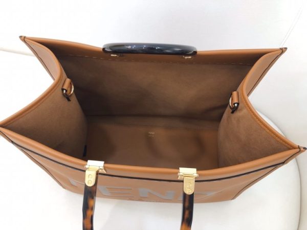 Fendi Large Sunshine Tote Tan Bag - Image 6